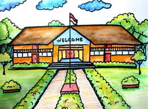 Gambar mewarnai anak tk tema lingkungan sekolahku - forumpole