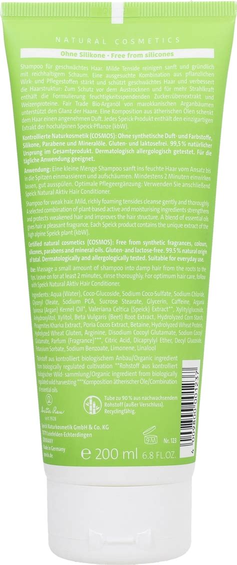 SPEICK AKTIV Shampoo Con Caffeina Naturale 200 Ml Ecco Verde Italia