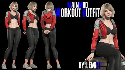 Ashley Workout Mod Goldtier Resident Evil 4 2023 Nsfw Clothing
