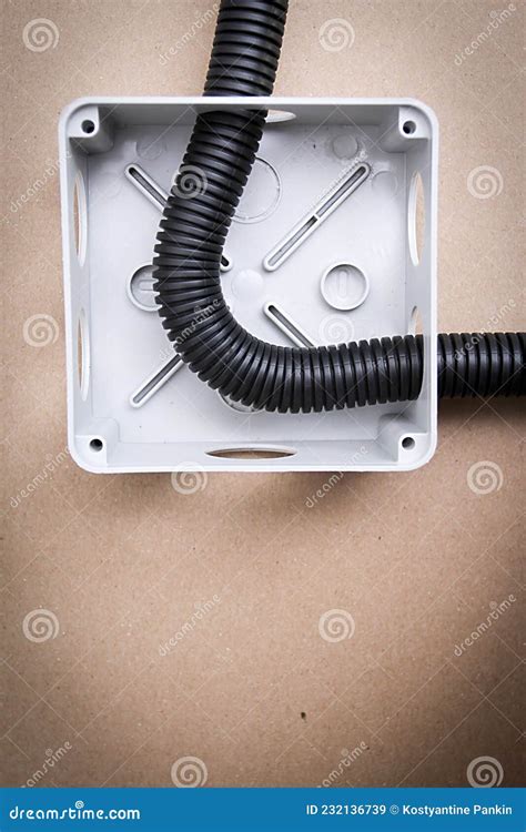 White Electrical Junction Box Stock Image Image Of Junction Isolated