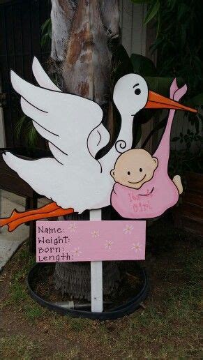 Weiteres holz storch heiner großer klapperstorch geschen ein. Stork yard sign | Stork baby showers, Baby stork, Baby ...
