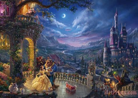 This gorgeous puzzle features imagery by renowned artist thomas kinkade! Thomas Kinkade Beauty and the Beast Dancing in the ...