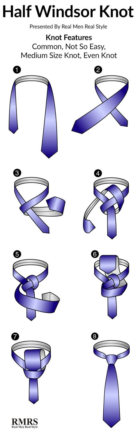 Half windsor, easy step by step instructions. Pin by Ezekiel Davila on clothes | Windsor knot, Tie knots ...