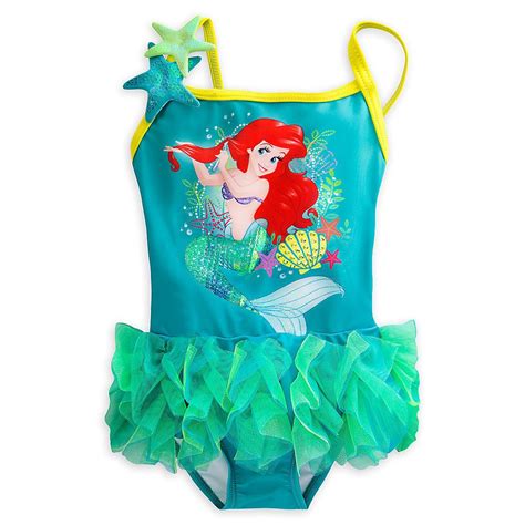 The Little Mermaid Princess Ariel Swimsuit Girls 1pc Disney Store 910