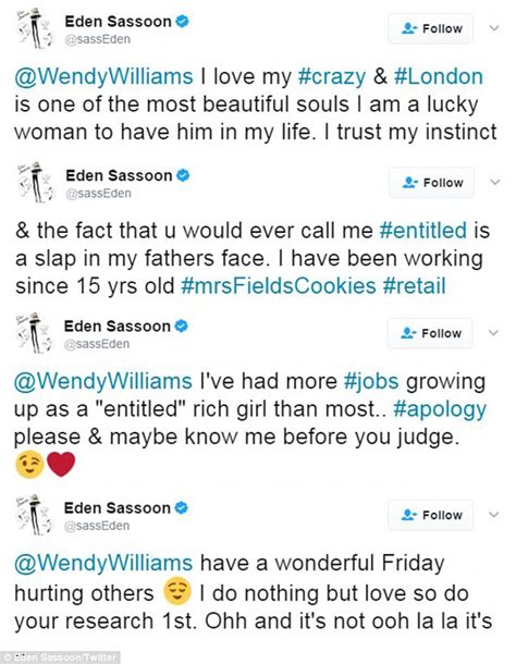 Eden Sassoon Fumes Over Wendy Williams Entitlement Dig Daily Mail Online