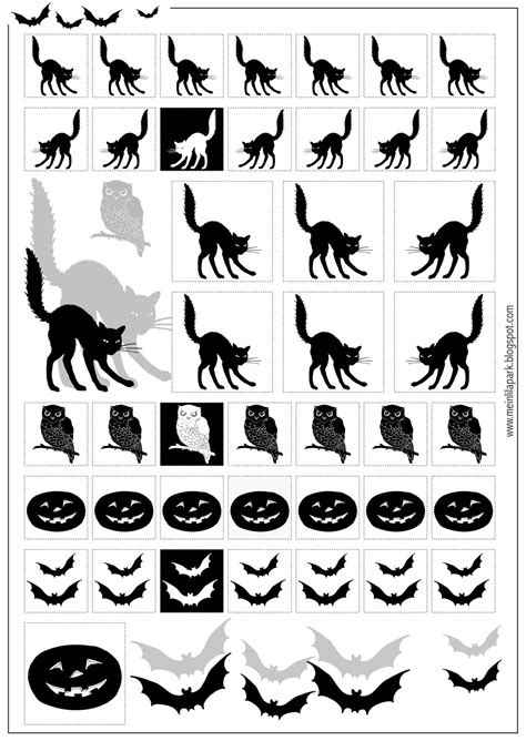 free printable halloween stickers black and white ausdruckbare