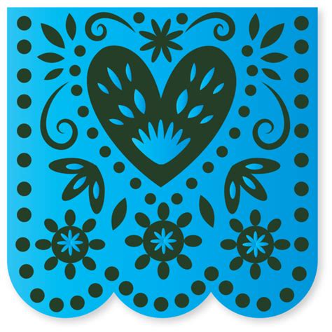 Day Of The Dead Visual Arts Turquoise Pattern For Mexican Bunting For