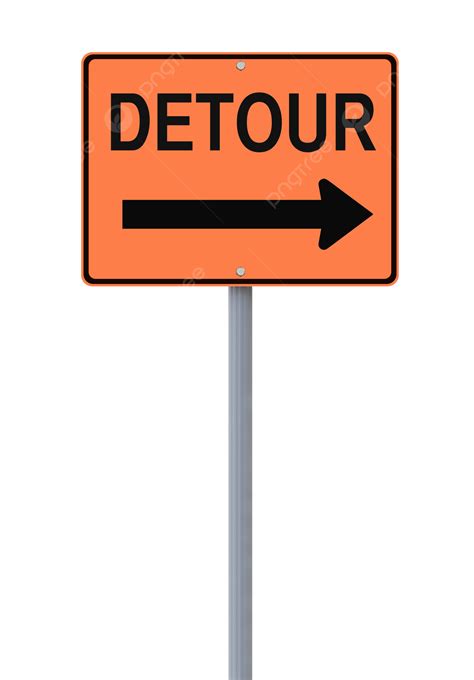 Detour Road Sign One Way Caution Orange Photo Background And Picture