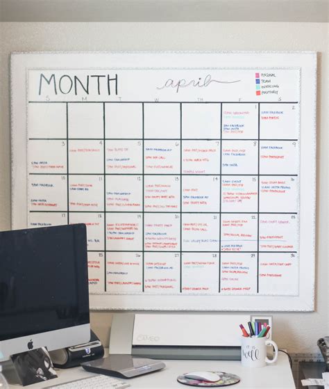Large Whiteboard Calendar For Wall Goimages Your