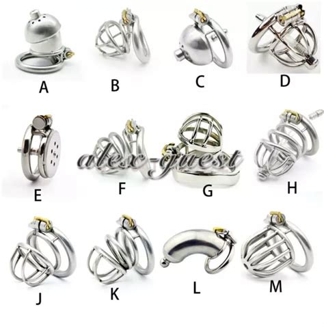 New Stainless Steel Male Chastity Belt Cage Device Restraint Ring Lock