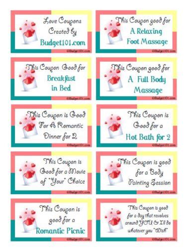 Free Printable T Coupons Homemade Holiday T Coupons