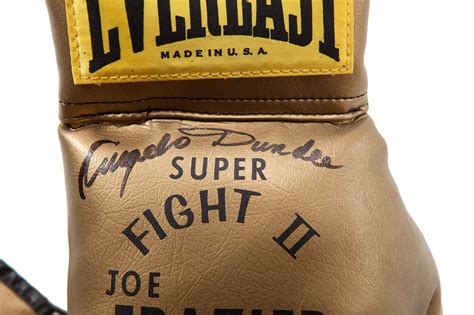 Lot Detail Angelo Dundees Autographed Everlast Gold Boxing Gloves