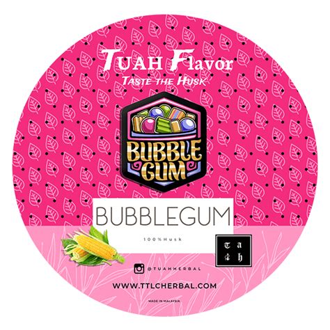 Bubble Gum Shisha Flavour 1kg Hookah Flavour Tuah Husk Shisha