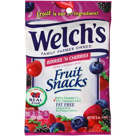 Welchs Fruit Snack Berry Cherry 5 Ounce Pack Of 12