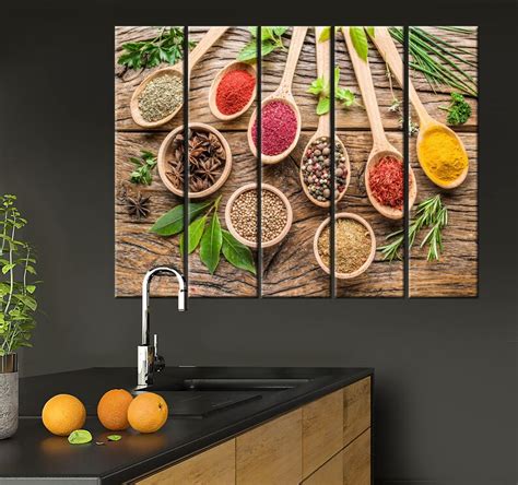 Spice Choices Canvas Herbs And Spices Wall Art Chef T Etsy
