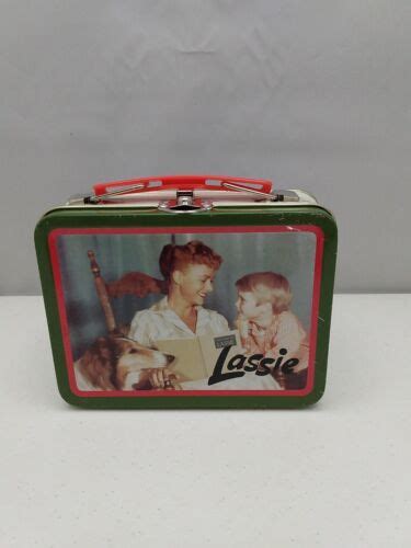 Vintage Lassie Timmy Tin Metal Mini Lunch Box The Tin Box Company Of