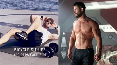 Chris Hemsworth Pushes Himself With Grueling Go To Core Workout Fitness Volt