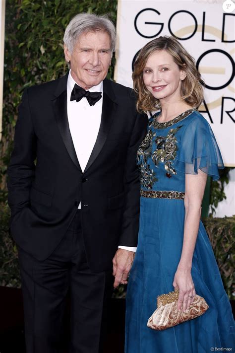 Harrison Ford et sa femme Calista Flockhart e cérémonie annuelle des Golden Globe Awards à