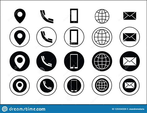 Free for commercial use high quality images Vector Business Card Contact Information Icons Black Stock Vector - Illustration of modern ...