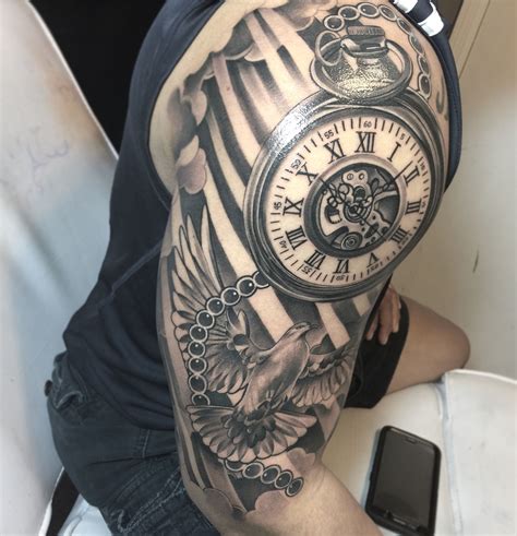 Pocket Watch Tattoo Sleeve Tattoos Clock Tattoo Sleeve Mens My XXX
