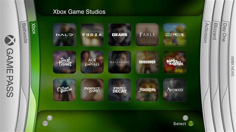 Random Xbox 360 Blades Ui For Game Pass Looks Awesome In Fan Made Concept Art Pure Xbox