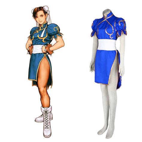 Street Fighter Chun Li Uniform Cloth Cosplay Costume Bela E A Fera
