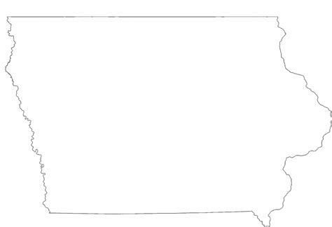Iowa State Outline Map Free Download