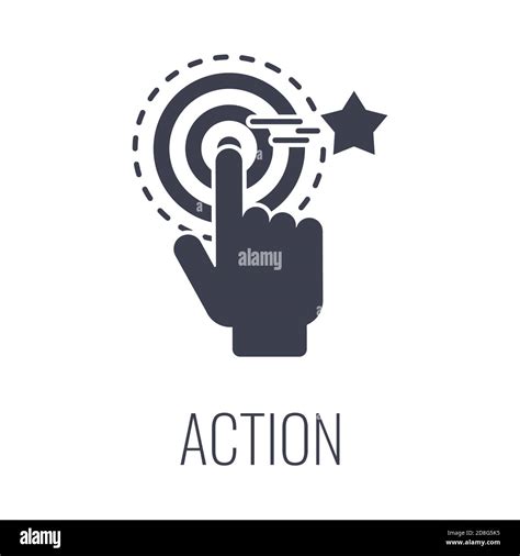 Action Icon Call To Action Cta Flat Vector Illustration Stock Vector