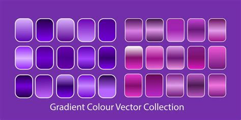 Premium Vector Purplemetalgradient Colorcollection