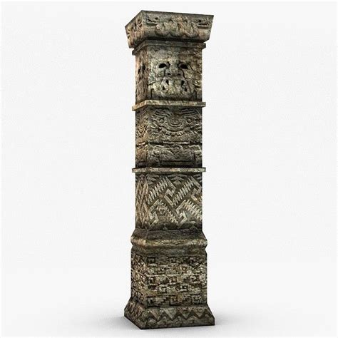 3d Model Ancient Stone Column Stone Columns 3d Model Stone Pillars