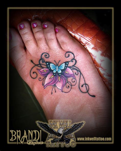 Brandi Egbert Ink Well Tattoo Butterfly And Calla Liliy