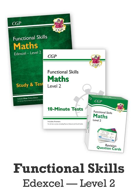 Functional Skills Maths Level 2 Essentials Bundle Edexcel Cgp Books