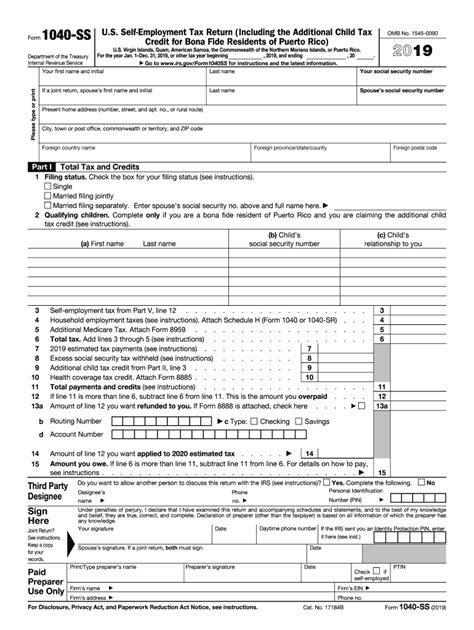 2019 Form Irs 1040 Ss Fill Online Printable Fillable Blank Pdffiller