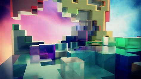 Cube Voxel Colorful Abstract Hd Wallpaper Wallpaperbetter