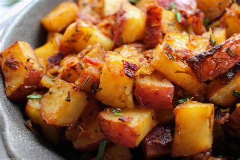 Oven Roasted Breakfast Potatoes The Chunky Chef