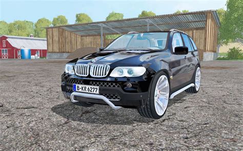 Insert your remote key into the key slot and press the 'start stop' button once without putting your foot on the brake. BMW X5 (E53) 2004 black for Farming Simulator 2015