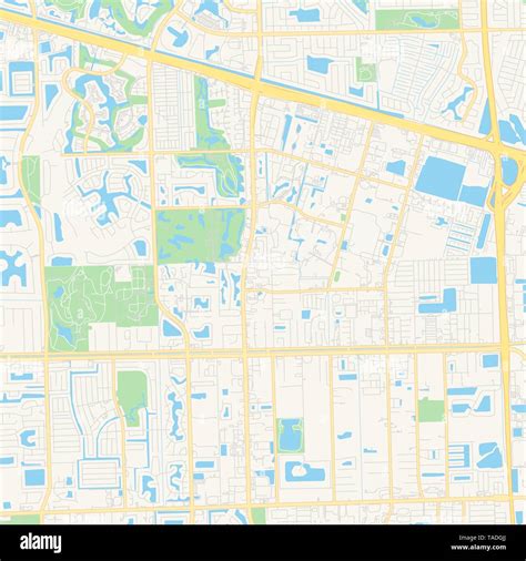 Il Vettore Vuoto Mappa Di Davie Florida Stati Uniti Damerica Mappa