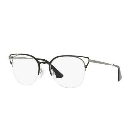 Nwt Prada Eyeglasses Pr 64uv M4y1o1 Catwalk Blackgunmetal W Demo Lens 51mm Ebay Prada