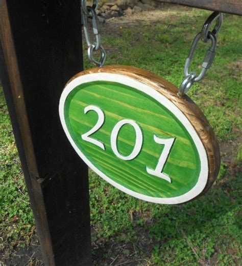 This is a sample address used for illustrative purposes. Carved House Number Sign. under your mailbox sign ...