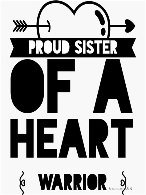 Proud Sister Of A Heart Warrior Chd Heart Disease Awareness Ts