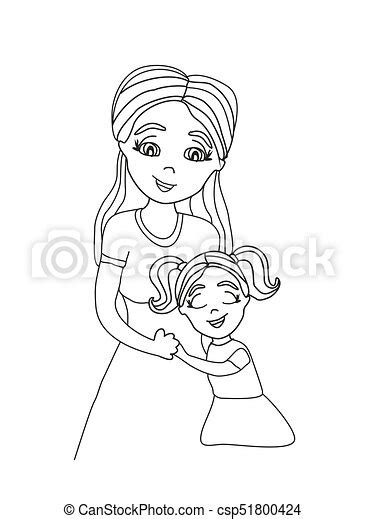Daughter Hugging Her Mom Canstock