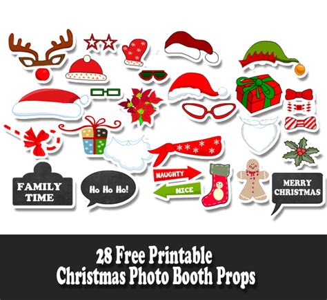 Christmas Photo Booth Printables Free FREE PRINTABLE TEMPLATES