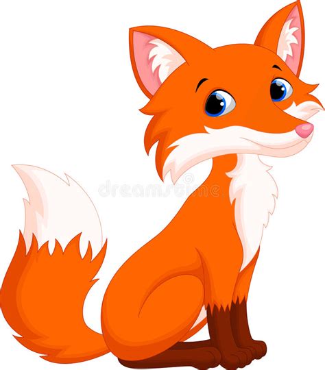 Cute Fox Cartoon Stock Illustration Illustration Of