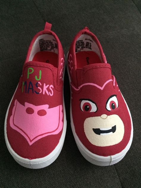 Pj Masks Vans Shoes Owlette Handpainted Etsy