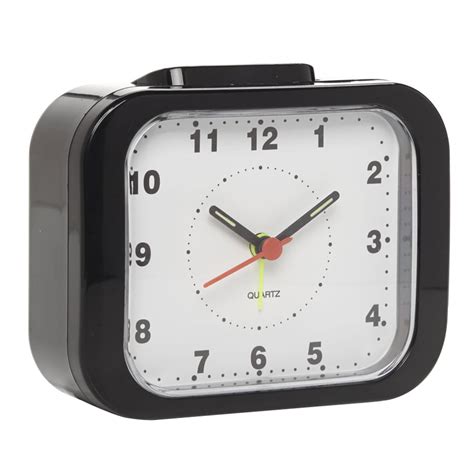 Wilko Square Alarm Clock Black Wilko