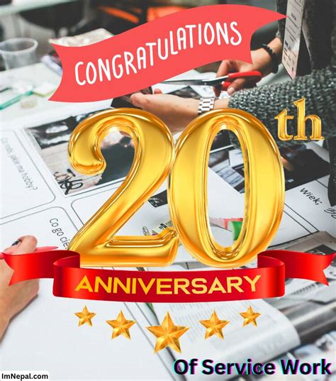 Congratulations On 20 Years Of Service Work Anniversary