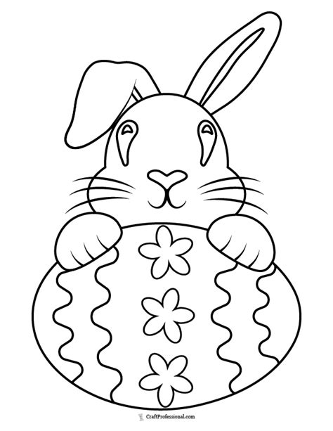 Easter Bunny Head Coloring Pages