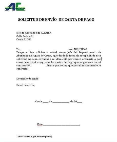 Modelo De Carta De Solicitud De Pago Image To U