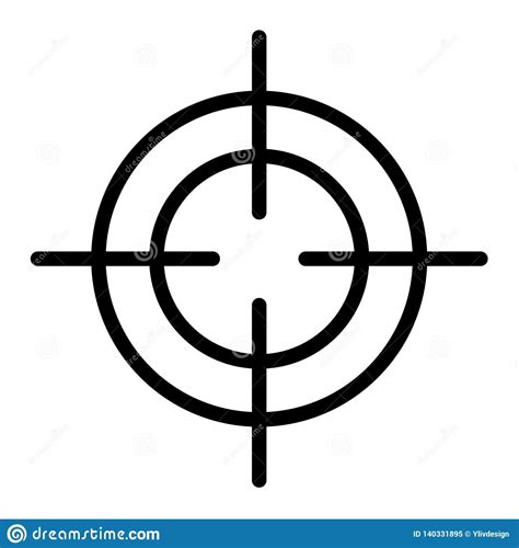 Illustration About Crosshair Icon Outline Crosshair Vector Icon For