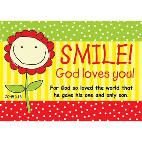 Postcard Smile God Loves You 6 X 425 Pack Of 6